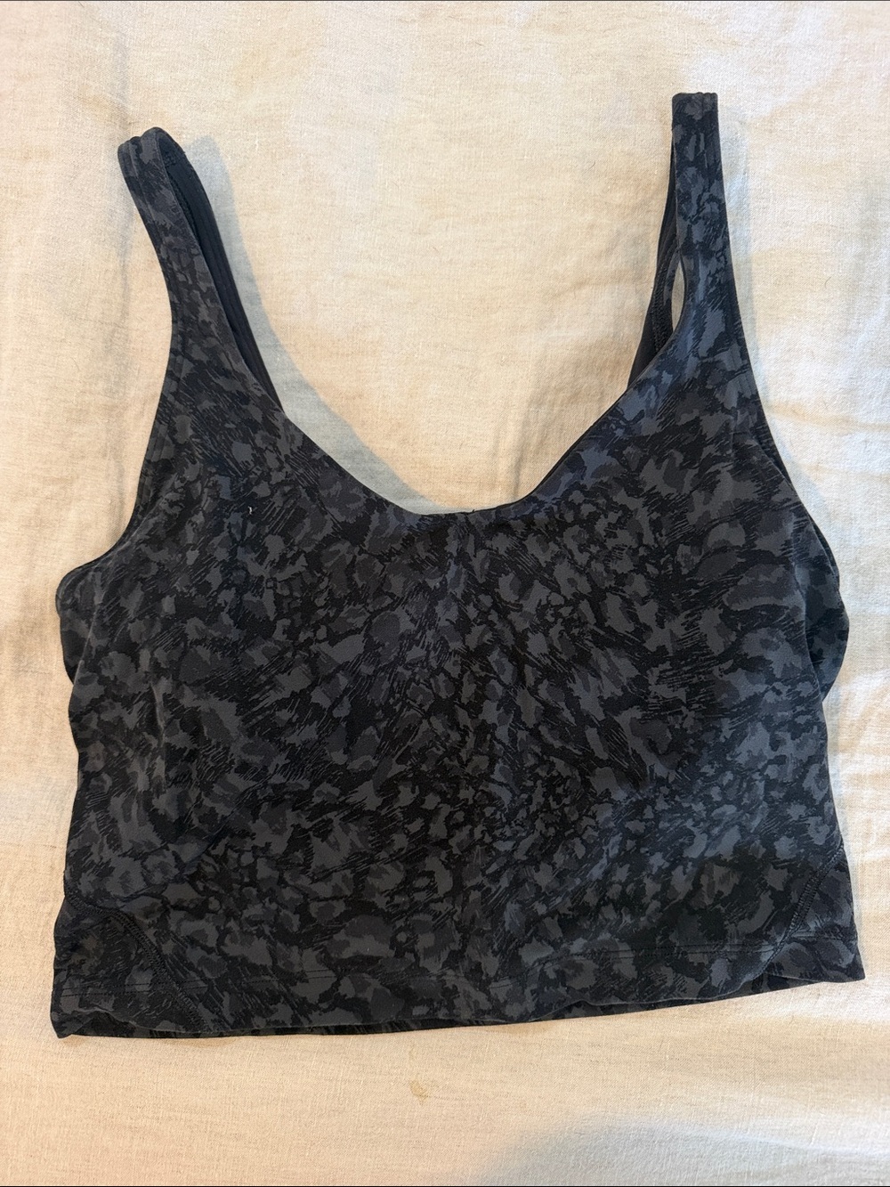 lululemon athletica Dark Charcoal Patterned Sports Bralette